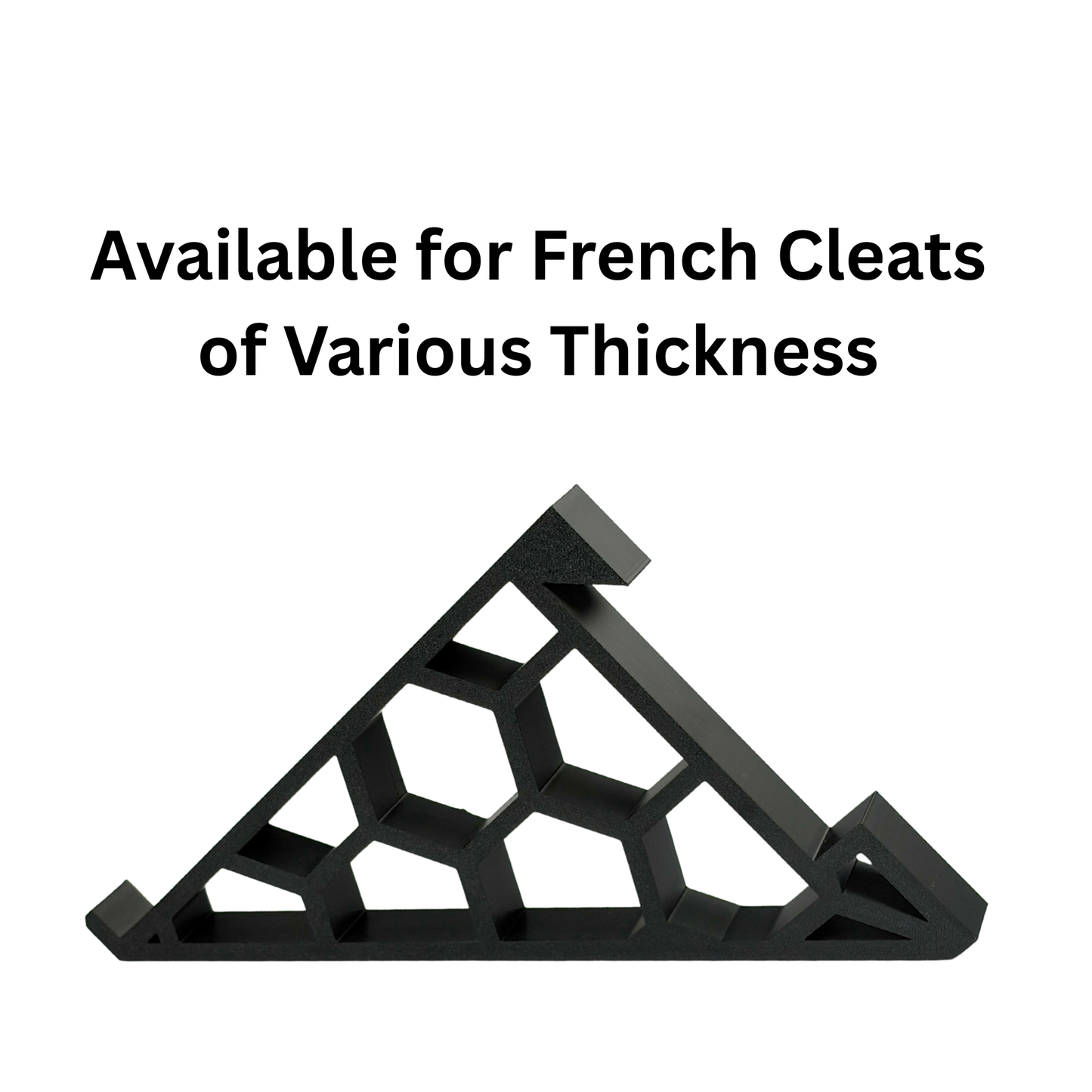 French Cleat Shelf Brackets – Set of 2 | Custom Depth & Thickness