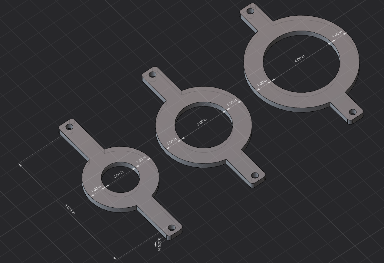Self-Centering Router Template 3-Pack (2", 3", 4")